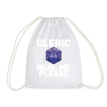 Pen and Paper for RPG Gaming Father - Drawstring Bag - white - Front