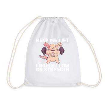 Pen and Paper for RPG Gaming Father - Drawstring Bag - white - Front