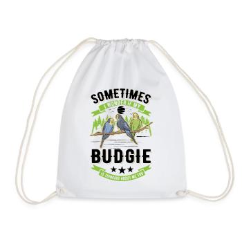 Budgerigar Gift Welli cockatiel - Drawstring Bag - white - Front