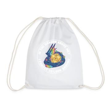 Pen and Paper for RPG Gaming Father - Drawstring Bag - white - Front