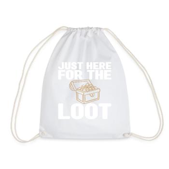 Pen and Paper for RPG Gaming Father - Drawstring Bag - white - Front
