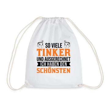 Irish Tinker Pferd Geschenk Tinkerpferd - Turnbeutel - Weiß - Vorne