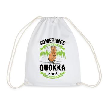 Quokka Gift Short-tailed Kangaroo - Drawstring Bag - white - Front