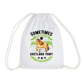 Shetland Pony Cadeau Shetland Pony Shetty - Sac de sport léger - blanc - Devant