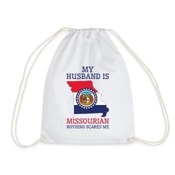 Nothing Scares Me Missourian Husband Missouri - Drawstring Bag - white - Front