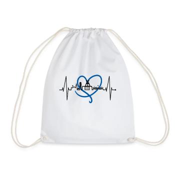 Bochum heartbeat Bochum skyline home Ruhrpott - Drawstring Bag - white - Front