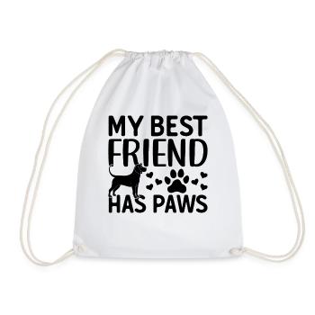 My Best Friend Has Paws - Dog Owner Cute Dog Lover - Turnbeutel - Weiß - Vorne