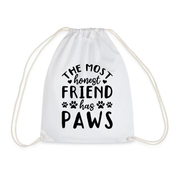 The Most Honest Friend Has Paws - Dog Lover Pet Do - Turnbeutel - Weiß - Vorne