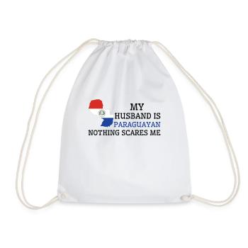 Nothing Scares Me Paraguayan Husband Paraguay - Drawstring Bag - white - Front