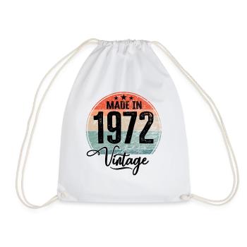 Millésime fabriqué en 1972 Année de naissance 1972 Anniversaire - Sac de sport léger - blanc - Devant