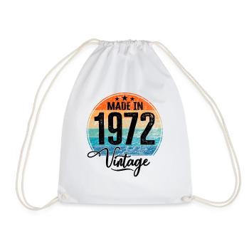 Millésime fabriqué en 1972 Année de naissance 1972 Anniversaire - Sac de sport léger - blanc - Devant
