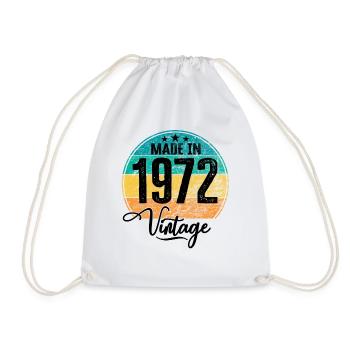 Millésime fabriqué en 1972 Année de naissance 1972 Anniversaire - Sac de sport léger - blanc - Devant