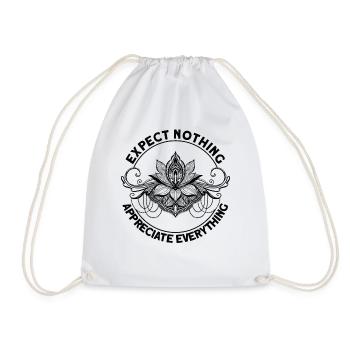 Mandala Geometry Good Vibe For Mandala Yoga Lover - Drawstring Bag - white - Front