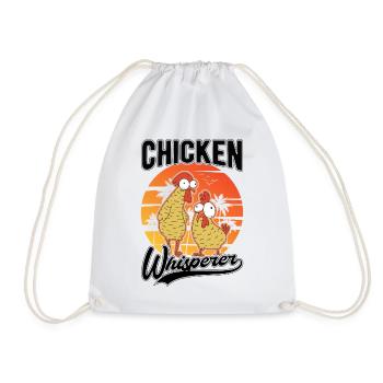 Chickens Whisperer Chicken Farming Chicken Farmer - Drawstring Bag - white - Front