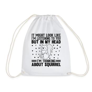 On dirait peut-être que j’écoute - Squirrel Lover - Sac de sport léger - blanc - Devant