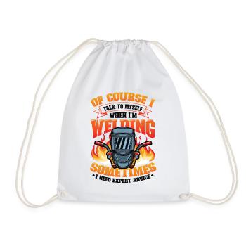 Welding Expert advice for welders - Drawstring Bag - white - Front