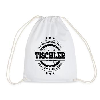Tischler Kollegen Geburtstag Schreiner Geschenk - Turnbeutel - Weiß - Vorne