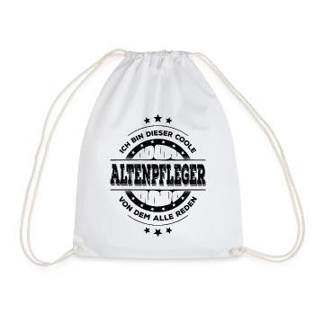 Altenpfleger Geburtstag Altenpflege Geschenk - Turnbeutel - Weiß - Vorne