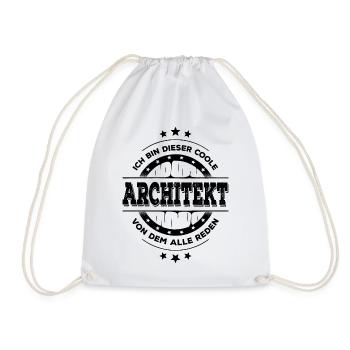 Architekt Geburtstag Gebäudeplanung Geschenk - Turnbeutel - Weiß - Vorne