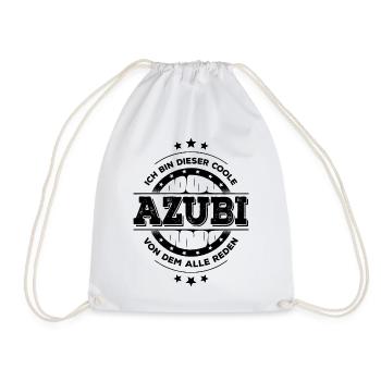 Azubi Kollegen Geburtstag Auszubildender Geschenk - Turnbeutel - Weiß - Vorne