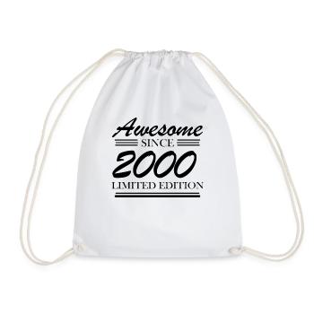 2000 - Vintage 2000 - Fantastic since 2000 - Drawstring Bag - white - Front