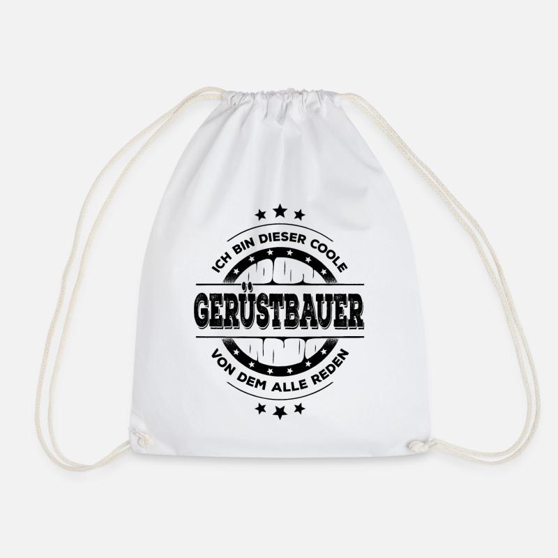 Gerüstbauer Kollegen Geburtstag Gerüstbau Geschenk - Turnbeutel - Weiß