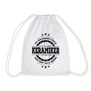 Keramiker Kollegen Geburtstag Handwerker Geschenk - Turnbeutel - Weiß - Vorne
