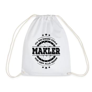 Makler Kollegen Geburtstag Hausverkäufer Geschenk - Turnbeutel - Weiß - Vorne