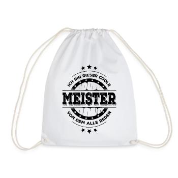 Meister Kollegen Geburtstag Handwerk Geschenk - Turnbeutel - Weiß - Vorne