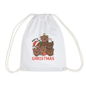 Ours Arbre de Noël Joyeux Noël - Sac de sport léger - blanc - Devant