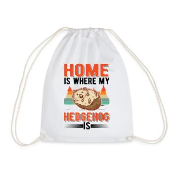 La maison est l’endroit où se trouve mon hérisson - Sac de sport léger - blanc - Devant