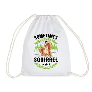 Écureuil Cadeau Écureuil Gris - Sac de sport léger - blanc - Devant