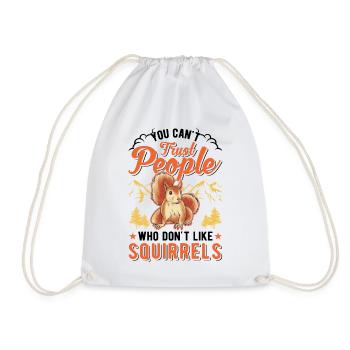 Écureuil Cadeau Écureuil Gris - Sac de sport léger - blanc - Devant