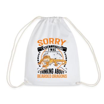 Bearded Dragon Gift Bearded Dragon - Drawstring Bag - white - Front
