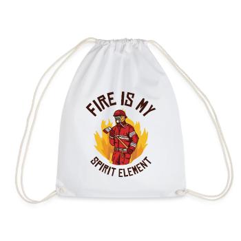Fire Fireman Firefighter Firewomen - Drawstring Bag - white - Front