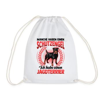 Jagdterrier mein Schutzengel Deutscher Jagdterrier - Turnbeutel - Weiß - Vorne