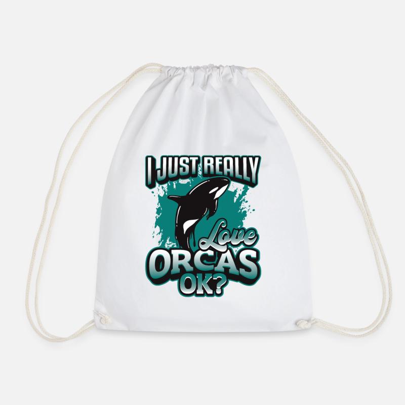 Orca Whale, Ich Liebe Orcas Wirklich. - Turnbeutel - Weiß