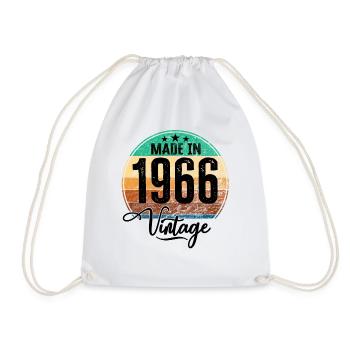 Millésime Fabriqué en 1966 Année de naissance 1966 Anniversaire - Sac de sport léger - blanc - Devant
