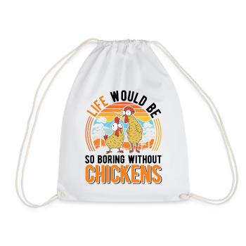 Poulets Élevage de poulets Éleveur de poulet - Sac de sport léger - blanc - Devant