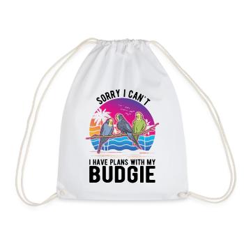 Budgerigar cockatiel Welli Perruche - Sac de sport léger - blanc - Devant