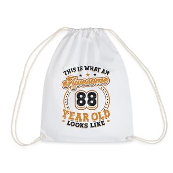 This is what a great 88-year-old looks like. - Drawstring Bag - white - Front