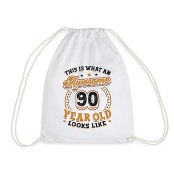 Voilà à quoi ressemble une grande personne de 90 ans. - Sac de sport léger - blanc - Devant