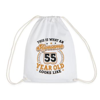Voilà à quoi ressemble une grande personne de 55 ans. - Sac de sport léger - blanc - Devant