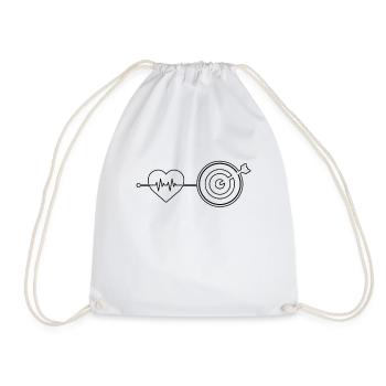 Battements de cœur de fléchettes - Sac de sport léger - blanc - Devant