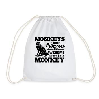 Les singes sont géniaux je suis génial donc je suis un M - Sac de sport léger - blanc - Devant