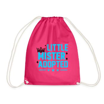 Little Mister Adopted Crown Stars First - Drawstring Bag - fuchsia - Front