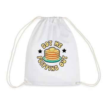 Pancake Maker Breakfast Pancake Day Pancakes - Drawstring Bag - white - Front