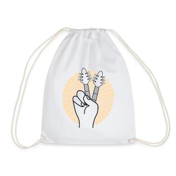Peace Sign Vintage Glasses Peace Lover Positivity - Drawstring Bag - white - Front