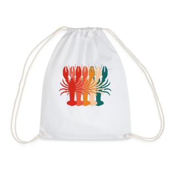 Retro Crawfish For Crawfish Lover - Drawstring Bag - white - Front