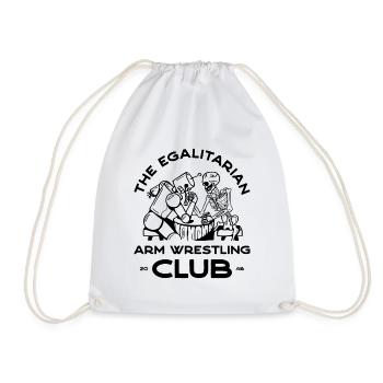 Arm Wrestling – 1 - Drawstring Bag - white - Front